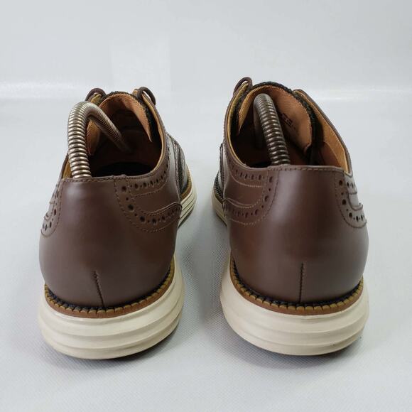 Cole Haan Mens Grand OS Leather Wingtip Oxfords Shoes 10 M Lug Sole Preppy main image 7